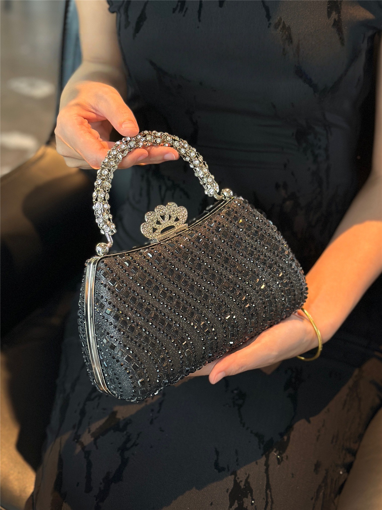 Luxe avondtas met strass elegante glanzende handtas voor dames_voghion.com