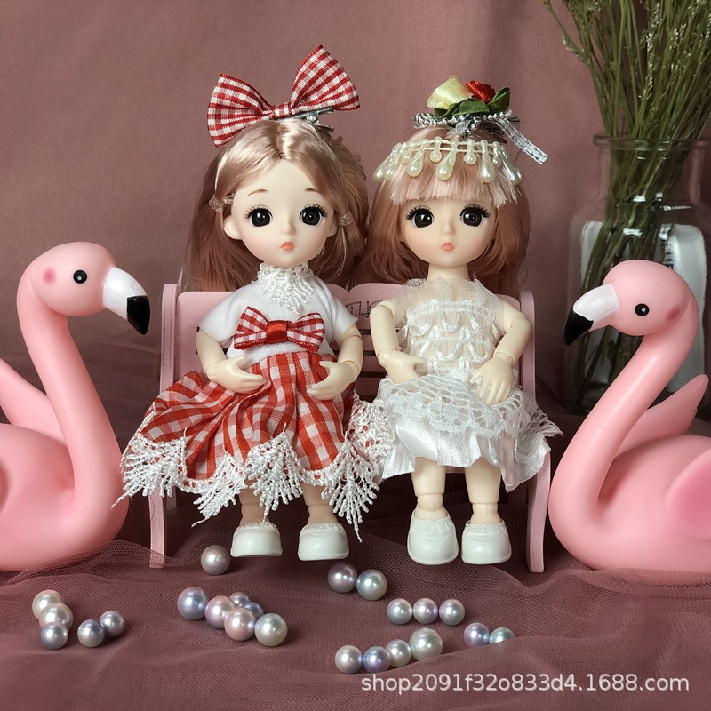 8 puntos 17cm pequeño traje de muñeca ropa se puede cambiar 13 conjunta linda princesa juguete regalo cumpleaños la muchacha
