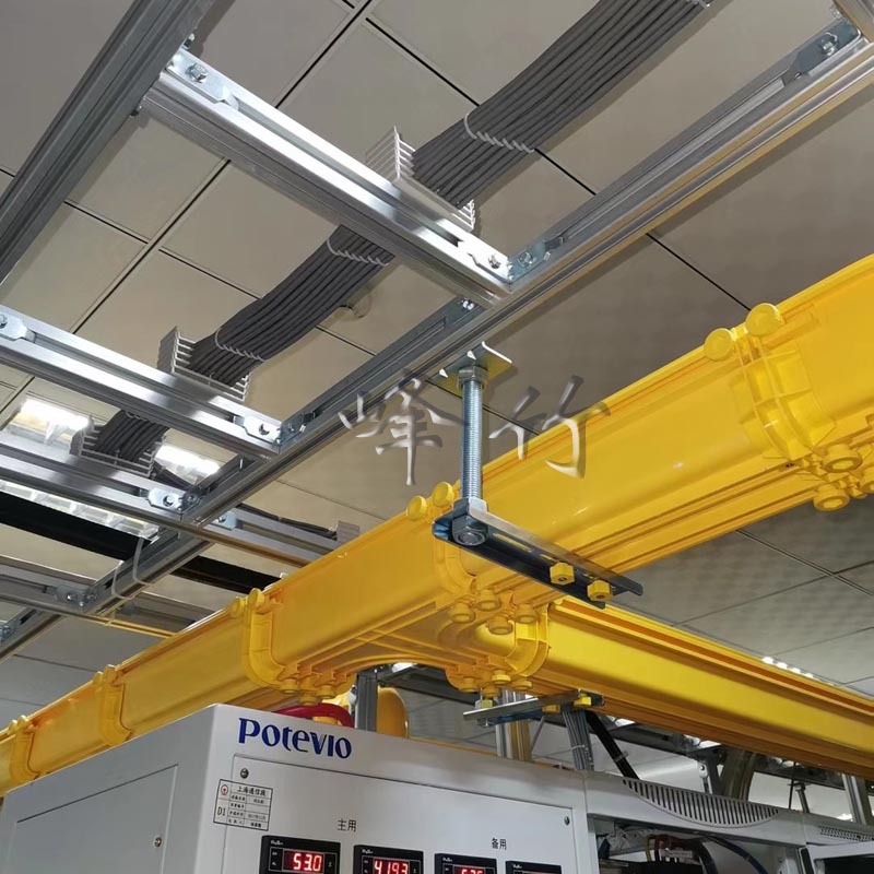 光纤槽道侧挂组件吊装配件机柜支撑架尾纤槽阻燃塑料ABS