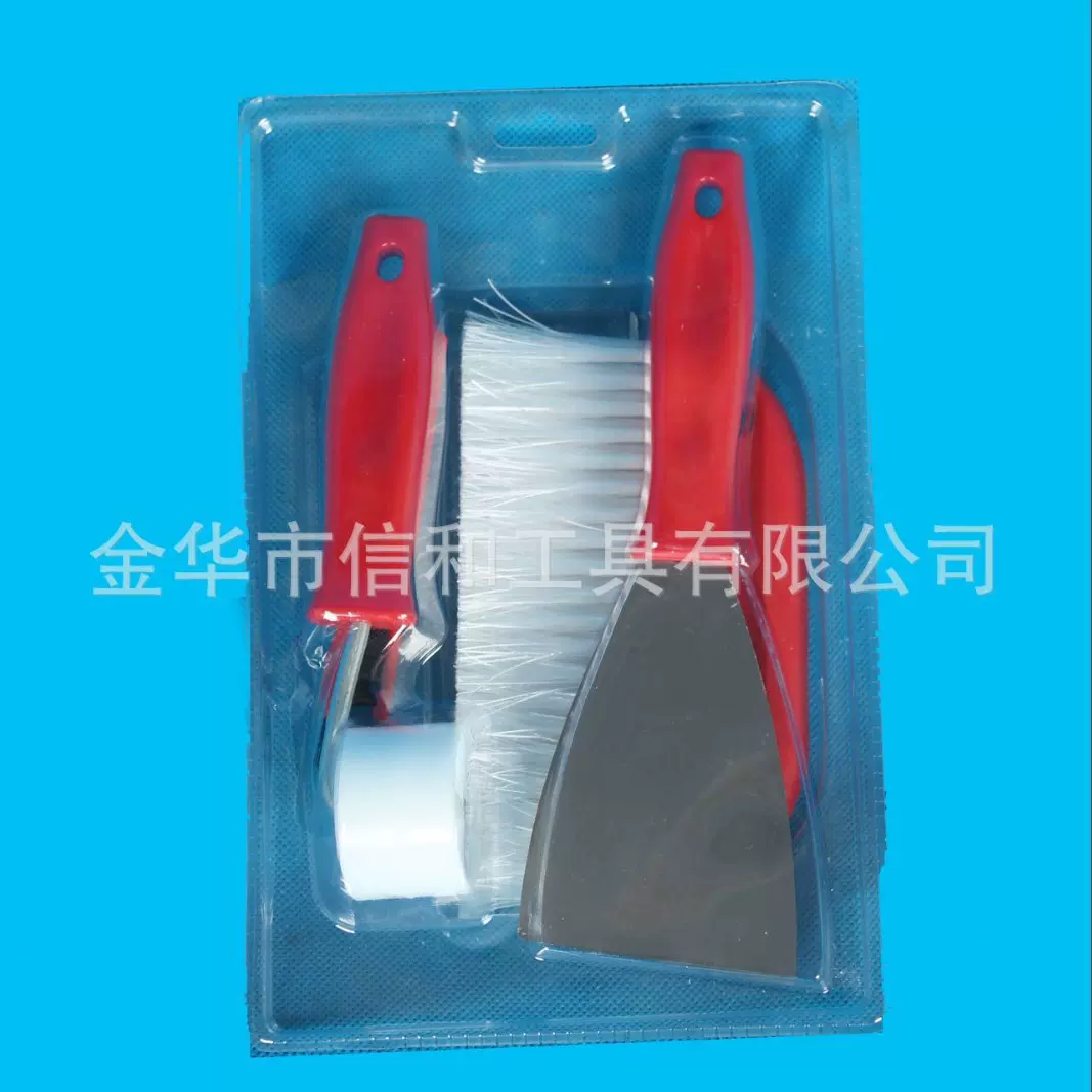 墙壁涂料清洁不锈钢四件套平刀型刮腻子毛刷裁纸刀滚筒油灰刀