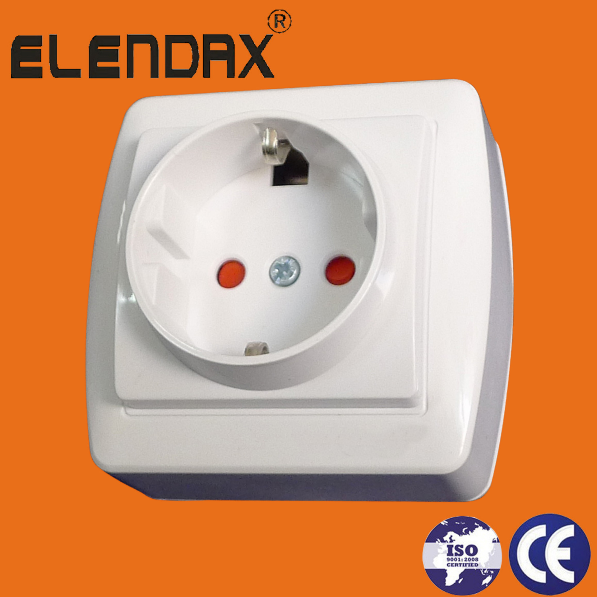 欧式明装插座 一位接地插座 一位明装插座（S8010）