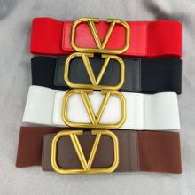 超宽7CM欧美风H Vpu皮带身女士时尚简约真皮礼服牛仔修身显瘦腰带