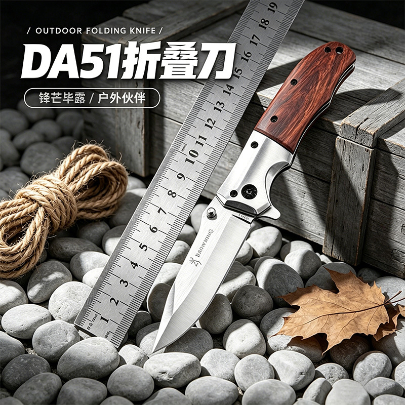 Manufacturer Wholesale Outdoor High-Hardness Folding Knife for Wilderness Survival, Camping, Portable Folding Knife, Multi-Functional Household Fruit Knife