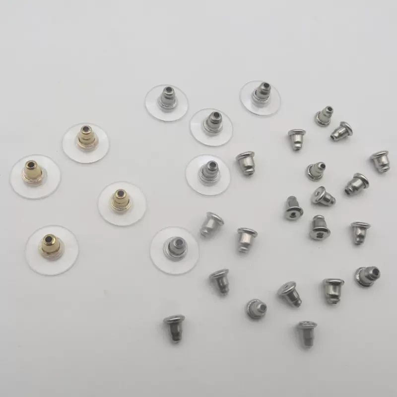 不锈钢子弹头耳钉耳堵 耳塞耳帽耳托耳环防过敏DIY耳饰配件