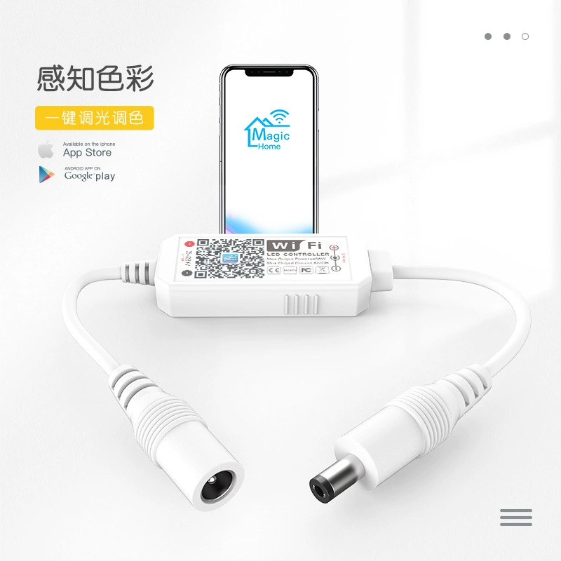 Контроллер подсветки Zhengji E WIF-MI монохромный RGB с указанием времени BT затемнение управление через приложение на мобильном телефоне интеллектуальное управление