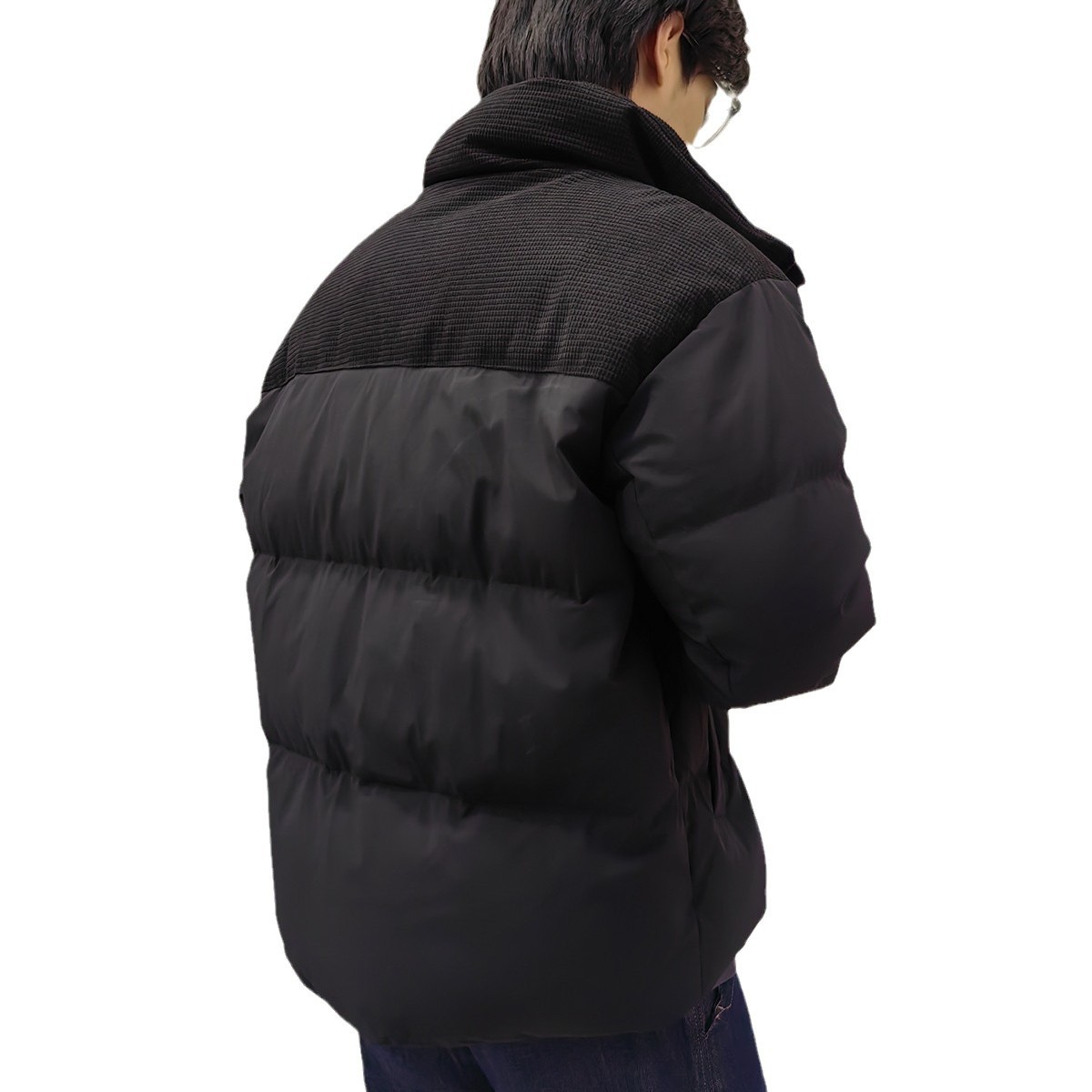 シンプルファッション2024冬90白ガチョウパイル保温立襟カジュアルダウンジャケット男性NS2310XY