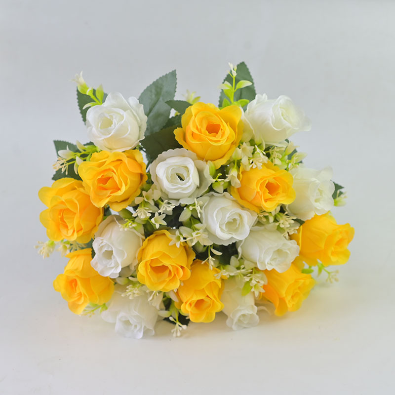 Rose 18 flores falsas flores flores de boda decoración suave decoración arco citación image 1