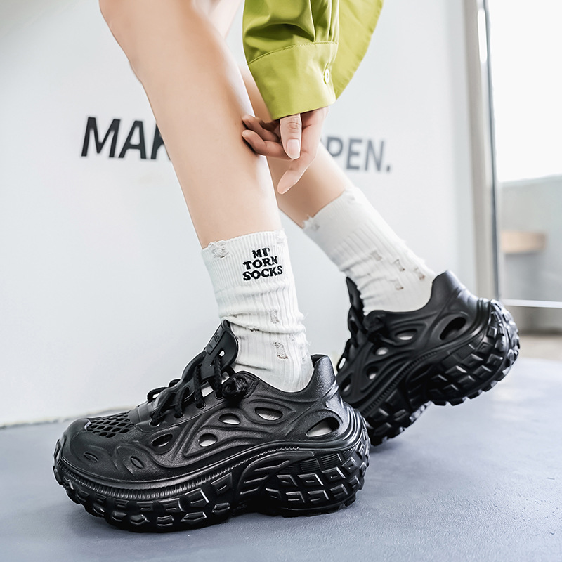 Sandalias de fondo de neumático para hombre verano nuevo estilo exterior antideslizante juvenil deportes al aire libre suela gruesa zapatos de playa resistentes al desgaste al por mayor image 4