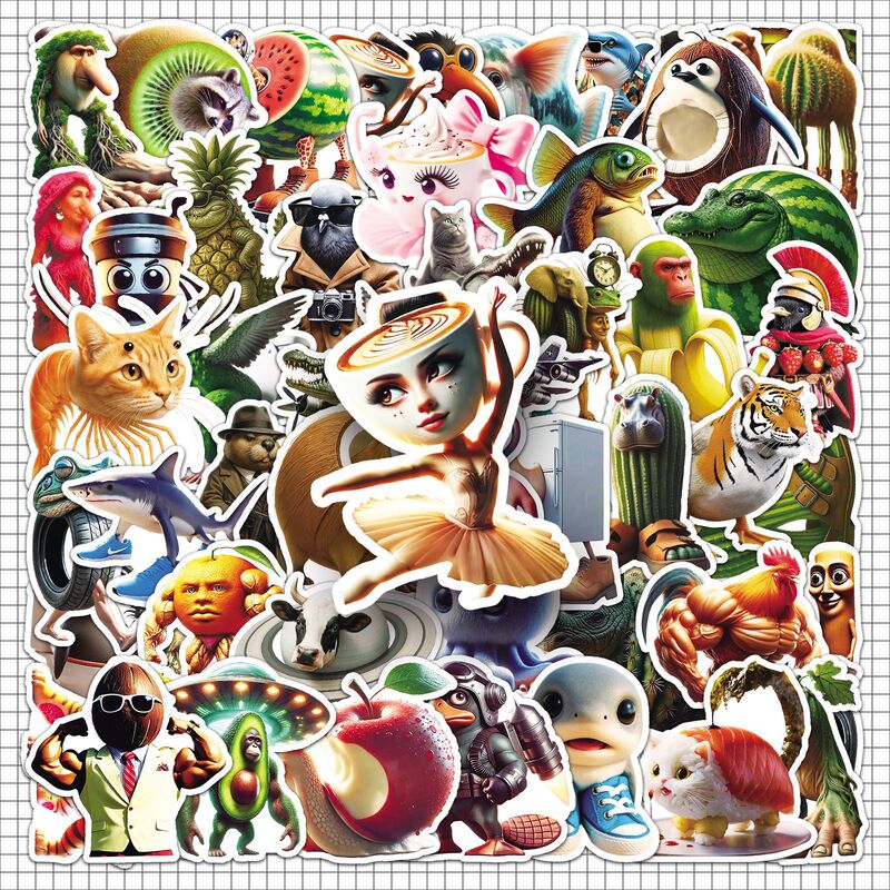 50 Foreign Mountain and Sea Scriptures Creative Personalized Animal Pattern Stickers Notebook Luggage Skateboard Decorative Stickers 50 Foreign Mountain and Sea Scriptures Creative Personalized Animal Pattern Stickers Notebook Luggage Skateboard Decorative Stickers