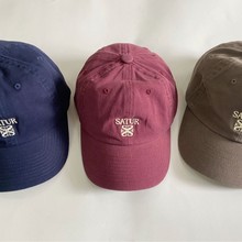 2025秋季韩版字母刺绣潮牌鸭舌帽子女春夏季时尚水洗百搭大帽檐