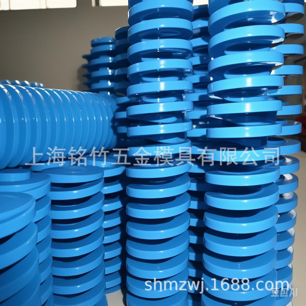 美标蓝色扁弹簧65MN非标合金钢日标扁高弹力精密高强度非标定制