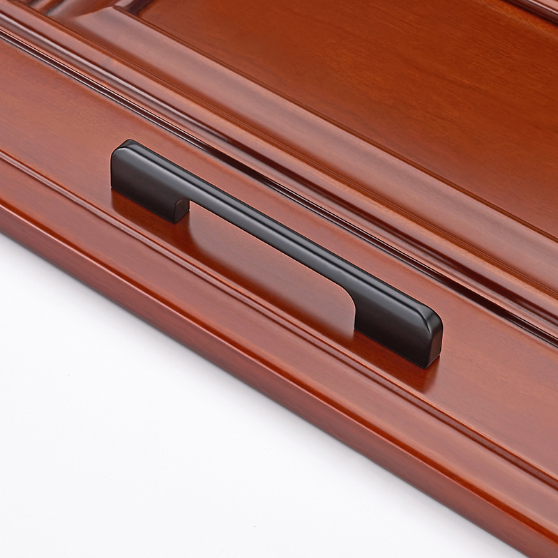 Manija de puerta de gabinete alargado moderna manija de puerta de aleación de aluminio minimalista manija de puerta de gabinete de zapato negro americano