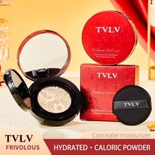 跨境专供爆款TVLV虫草燕窝丝雾柔焦持妆气垫霜 防水遮瑕BB Cream