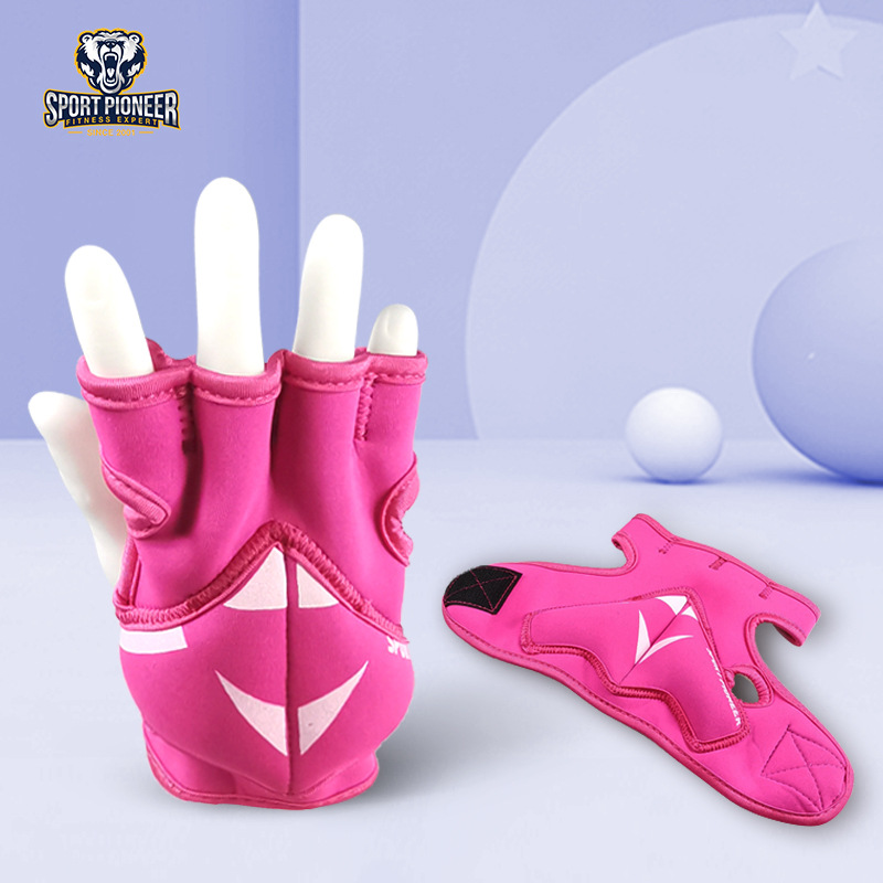 Nuevo 2 libras deportes peso-cojinete guantes pesados fuerte muñeca boxeo corriendo medio dedo guantes