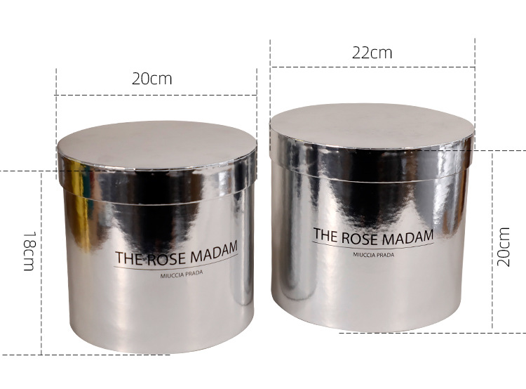 Día de San Valentín chino flor caja redonda cilindro portátil con cubo Mini cubo de la flor caja de regalo en stock