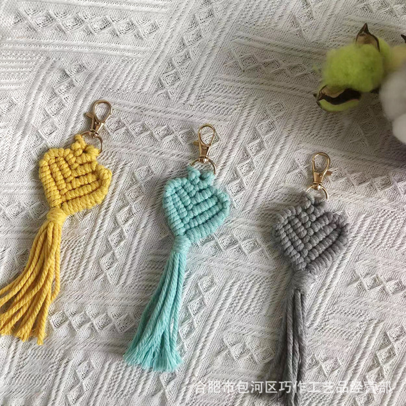 Accesorios para llaves tejidos a mano, llavero, accesorios de la dinastía han, bolso para teléfono móvil, colgante de joyería, pequeños regalos creativos al por mayor