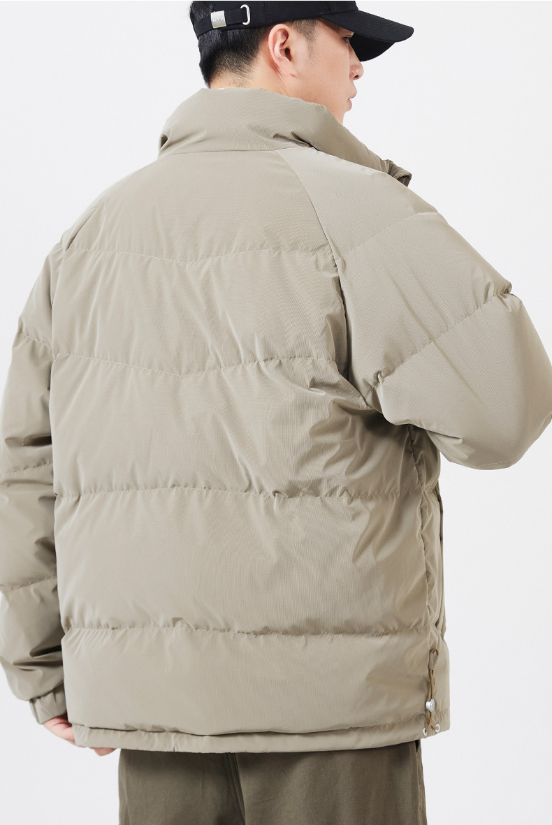 Men's Down Jacket Stand Up Collar Short Winter Warm Puffer Coat_voghion.com