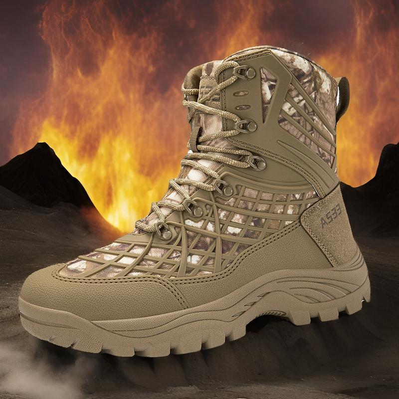 Senderismo al aire libre, montañismo, botas de hombre, comercio exterior transfronterizo, AliExpress, fuerzas especiales de gran tamaño, botas de entrenamiento resistentes al desgaste, ventas directas de fábrica