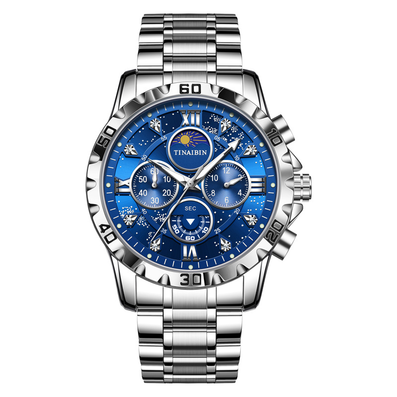Nieuw horloge Hot Selling Tianbin merk Echt herenhorloge Multifunctioneel high-end quartz horloge Waterdicht lichtgevende trend stalen band herenhorloge_voghion.com