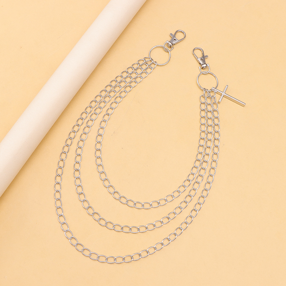 Minimalist High-End Feel Men's Personality Street Disco Pendant Cross Pants Chain Versatile Accessory_voghion.com