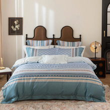 多喜爱50s新疆长绒棉贡缎全棉四件套民族风情被套礼品礼盒包装