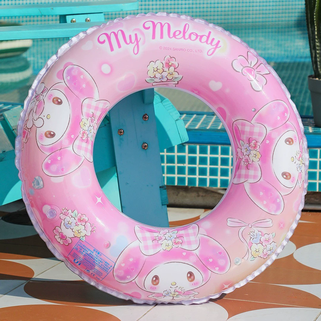 Sanrio, genuine nail sequins, children's inflatable swimming ring PVC, increased thickness