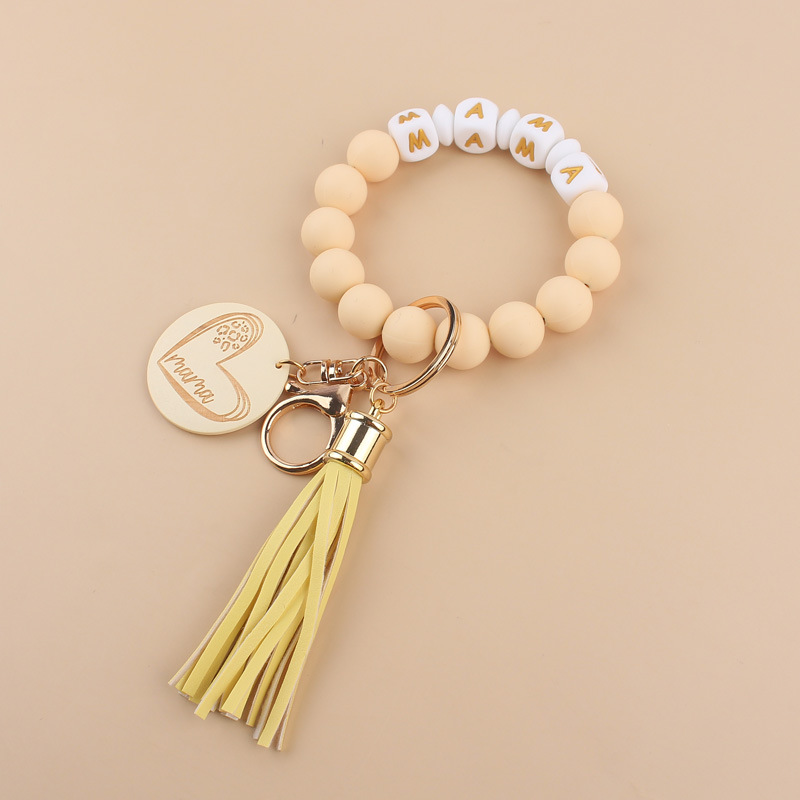 Klassischer Stil Brief Kieselgel Muttertag Unisex Taschenanhänger Schlüsselbund display picture 2