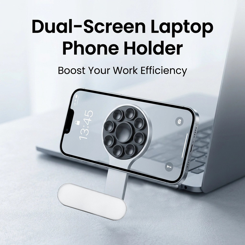 New cross-border Magsafe suction cup laptop side screen expansion stand, foldable portable aluminum alloy phone stand New cross-border Magsafe suction cup laptop side screen expansion stand, foldable portable aluminum alloy phone stand