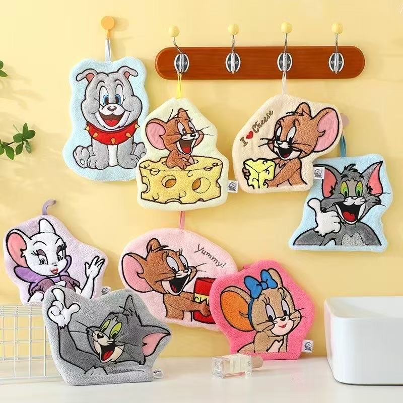 New Cute Cartoon Hand Towel Coral Velvet Quick-Drying Lint-Free Personalized Creative Handkerchief Hanging Kidsren's Towel