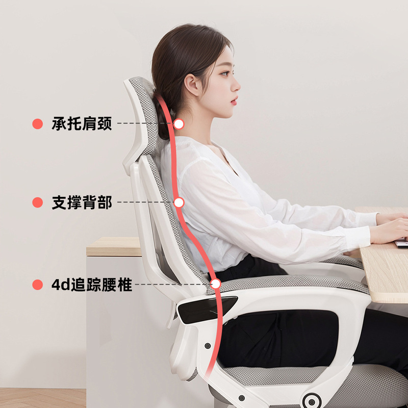 办公椅午睡两用人体工学椅子可躺平座椅家用久坐弓形椅电脑椅|undefined