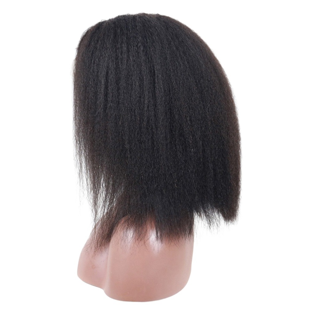 Nueva peluca transfronteriza Peluca africana y americana de las mujeres de media longitud de pelo corto recto de alta temperatura de fibra química cubierta de la cabeza de la peluca