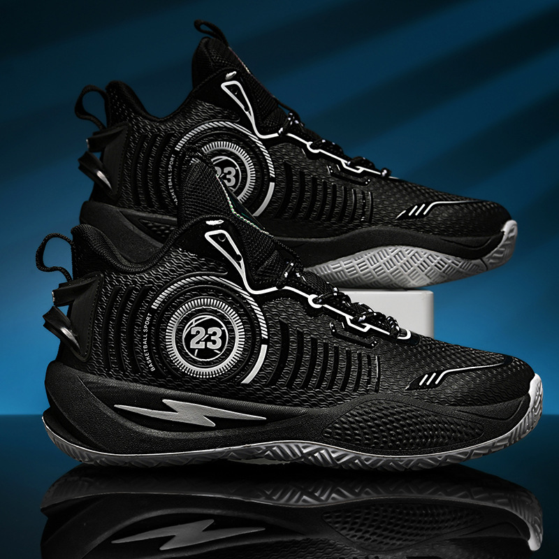 Zapatos de baloncesto de alto nivel transfronterizos, zapatos deportivos para estudiantes de primaria y secundaria, zapatos deportivos de fricción profesional con sonido. image 10