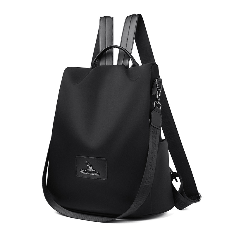 Classic Simple Anti-Theft Backpack Korean Style Niche Women's New Oxford Cloth Casual Versatile Large Capacity Bag - Thumbnail 6
