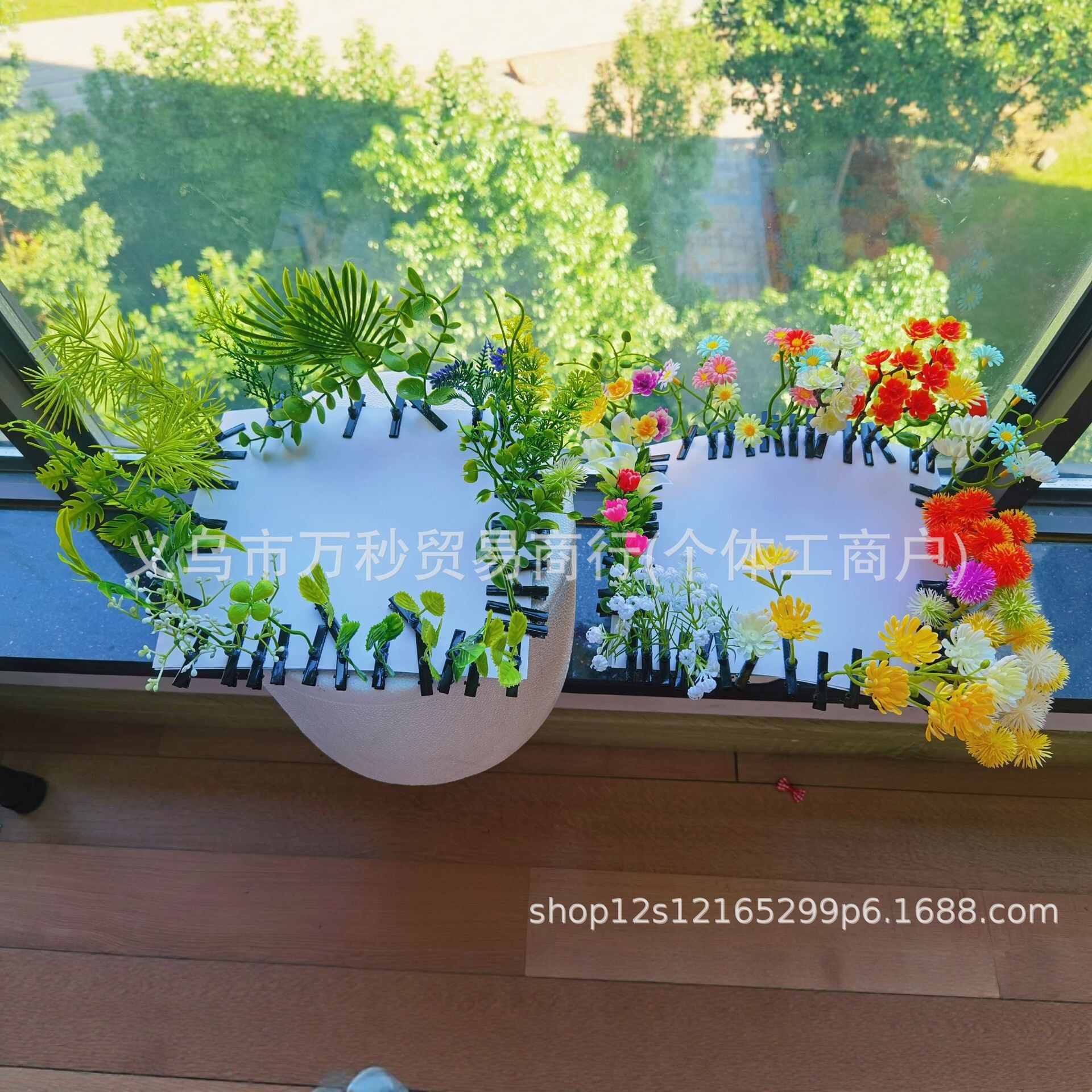 卖萌神器仿真植物发夹批发长神器豆芽槙物头上发夹小头花网红长草