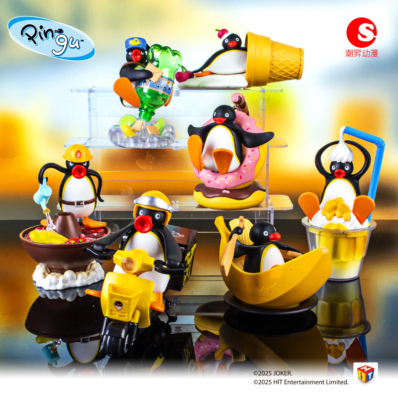 本物のペンギンファミリー Pingu Greedy Little Goose シリーズ ブラインドボックス エッグ人形 手作りデスクトップ装飾品卸売|undefined