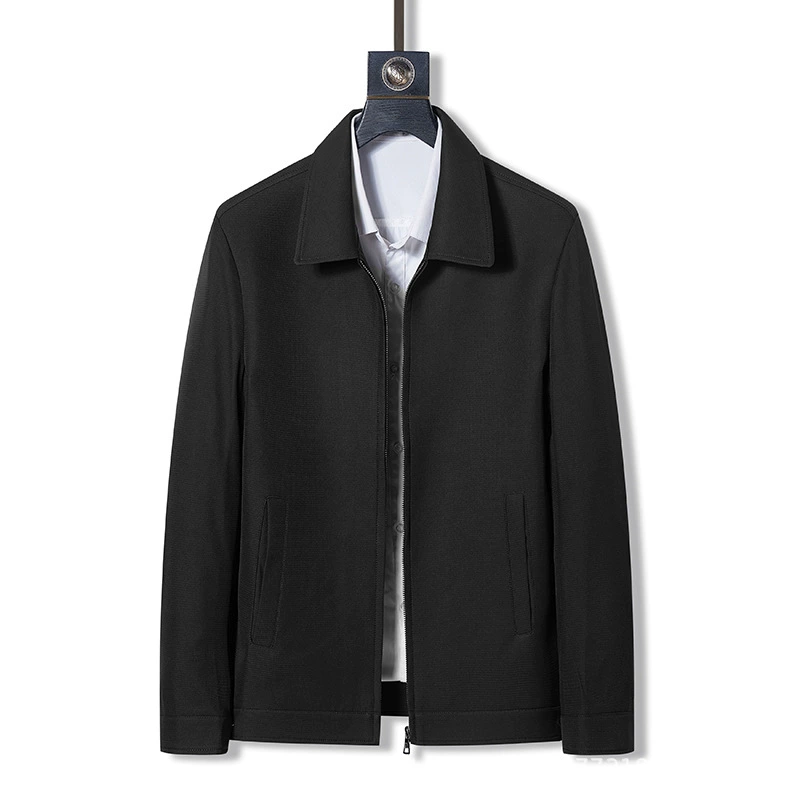 Новая коллекция мужских курток для пап на весну-лето: повседневные свободные куртки с отложным воротником для мужчин среднего и старшего возраста.