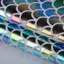 供应七彩条烫金布 彩虹条纹幻彩烫点针织底 工艺时装装饰玩具面料