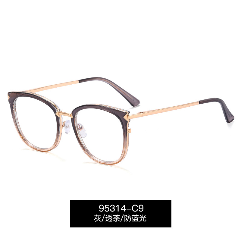 95314 2022 nuevas gafas de marco de moda transfronteriza gafas de luz anti-azul de las mujeres europeas y americanas gafas de miopía redondas marco