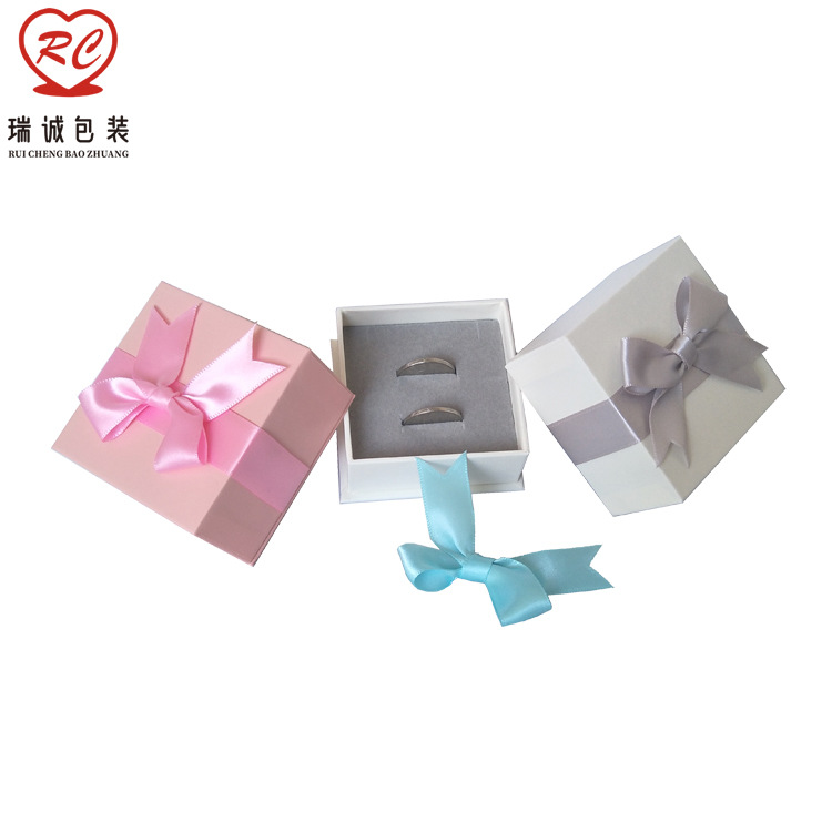 珠三角天地盖礼盒 首饰盒 蝴蝶结礼盒 项链戒指耳钉饰品包装盒