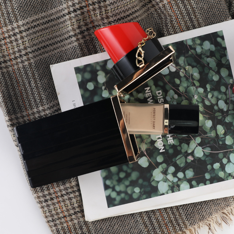 Nueva bolsa de lápiz labial de acrílico fiesta de moda transfronteriza elegante personalizado hombro mensajero bolsa de cadena bolsa de noche