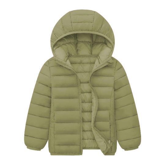Chaqueta de plumón ligera para niños y niñas, modelo 2025, abrigo corto de algodón para niños pequeños y mayores.
