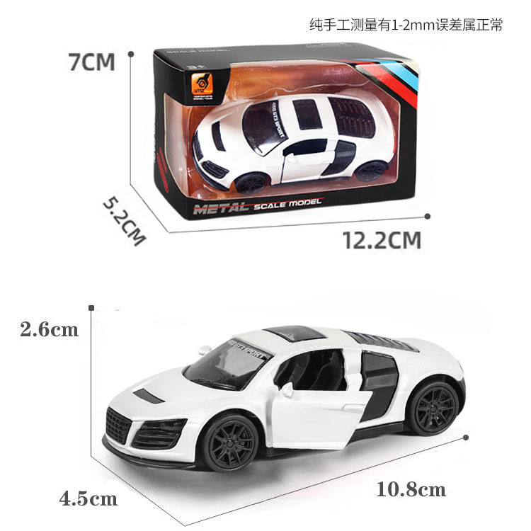 Hot 1: 36f modelo de aleación de simulación de tres puertas de auto deportivo de inercia de coche de juguete para niños cool