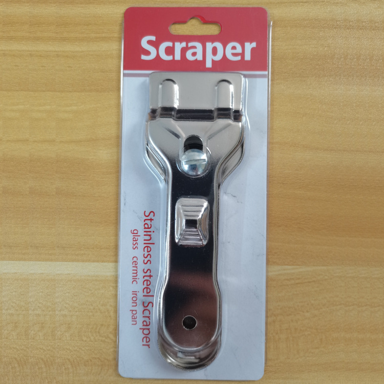 En stock raspador de limpieza de vidrio de acero inoxidable raspador de baldosas herramienta de limpieza pala de limpieza de cocina