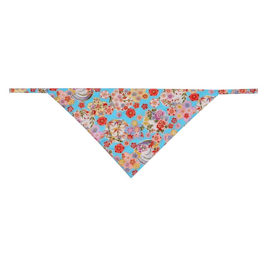 TANPOPO fabricante en stock nuevo estilo japonés estilo triángulo de algodón toalla mascota saliva toalla perro impreso bufanda accesorios