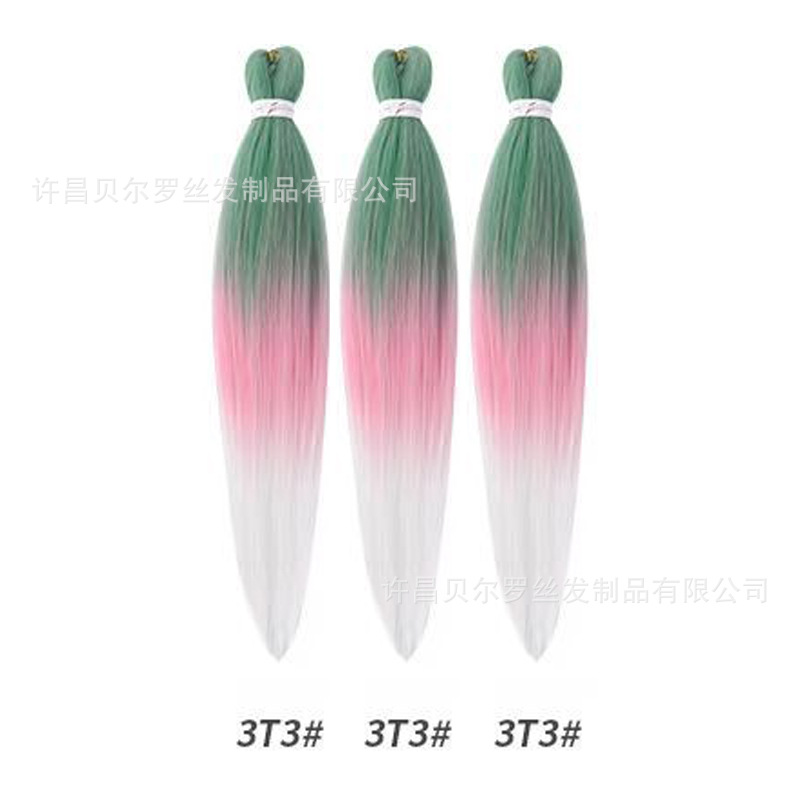 Kit de 3 pelucas EZ Braid – cabello synthetic, colores sólidos/degradé