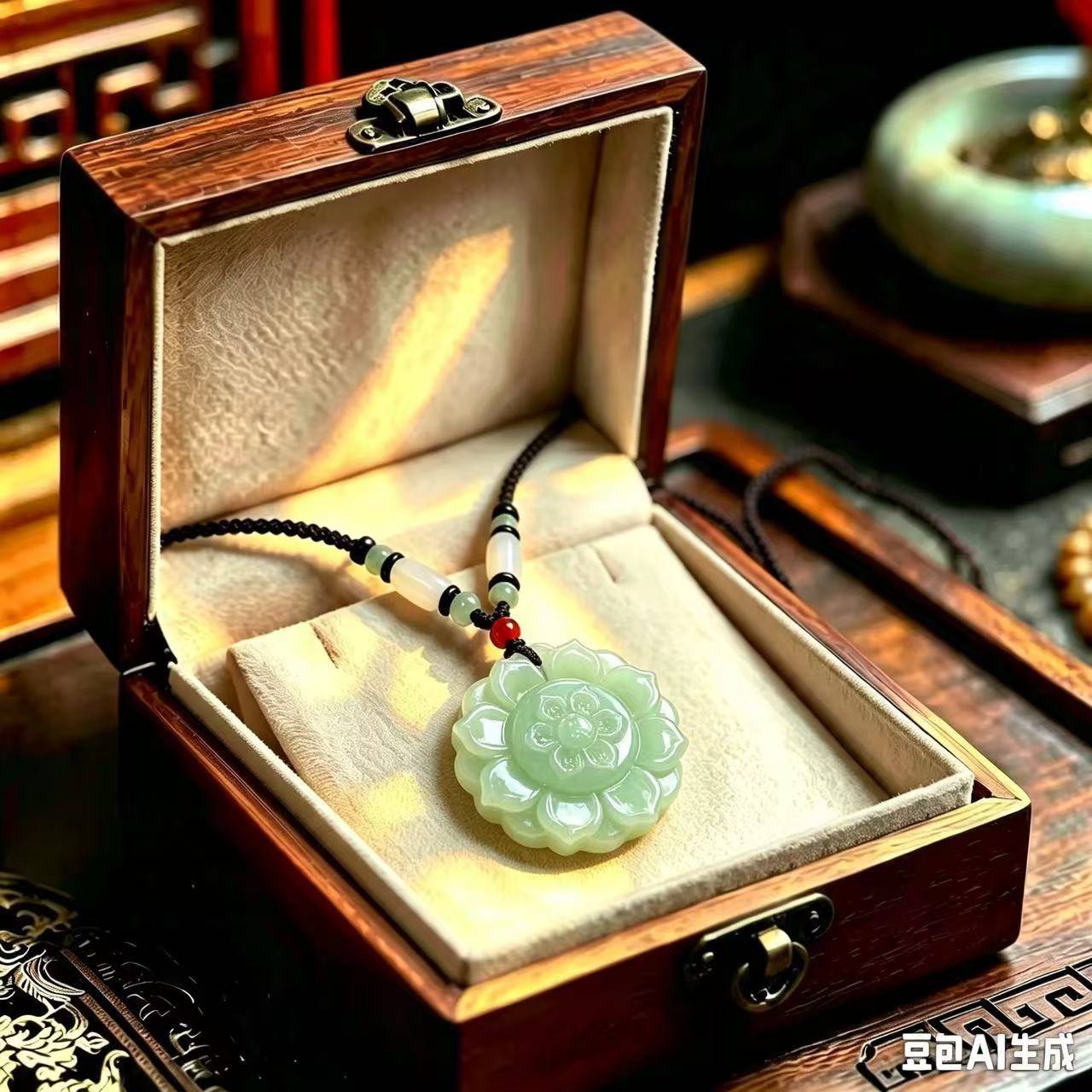 High-end adjustable rope 2026 New Year eight-treasure lotus pendant unisex fashion versatile accessory necklace