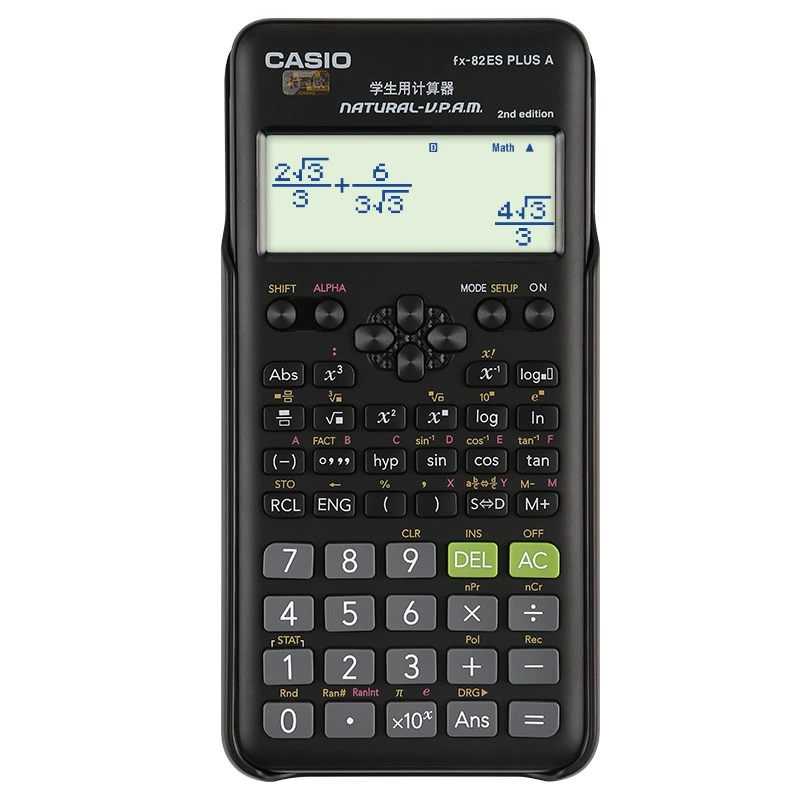 Калькулятор CASIO FX-82ES PLUS — научный калькулятор с функциями для экзаменов учеников средних и старших классов.