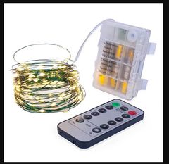 LED銅線燈戶外防水電池盒銅絲燈酒會室外派對節日燈房間裝飾燈