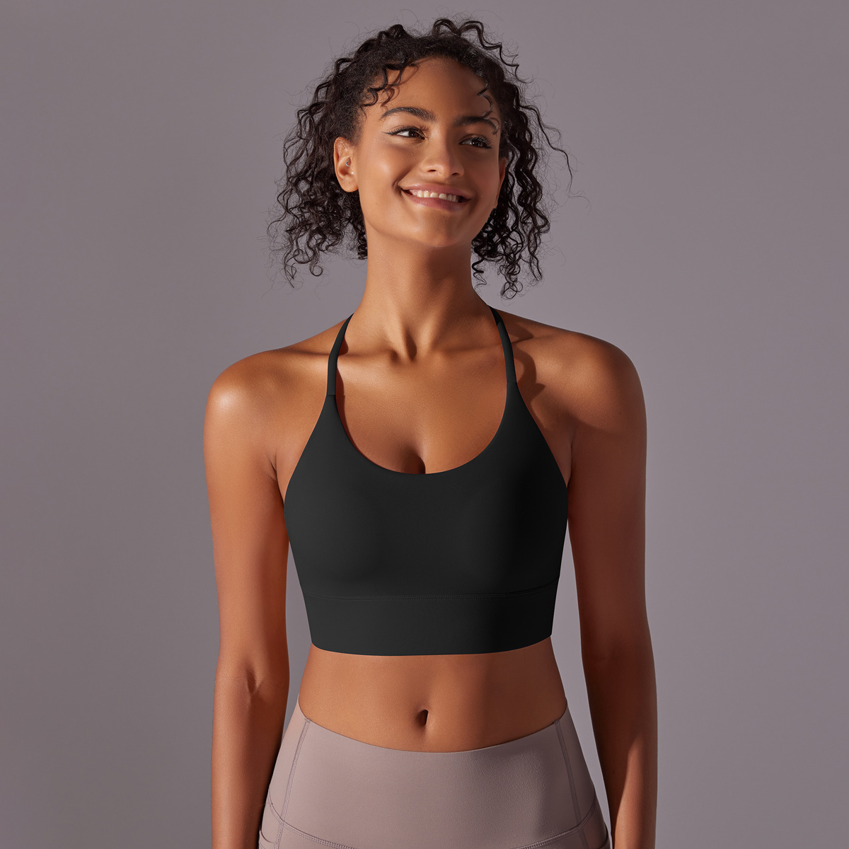 140g Weight Sleeveless Sleeve Length Nylon Fabric Type Short Top Length Halter Crisscross Tank Tops Type Fitness, Yoga, Sports Occasion Halter Neck Neckline Solid Color Pattern Sports Style Sports Solid Color Nylon Halter Neck Active Tops Halter Crisscross Tank 33