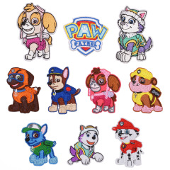 Modern Computer Embroidered Patch Cute Cartoon Dog and Cat Embroidery Fabric Patch for Clothes Decoration Embroidered Label Patch